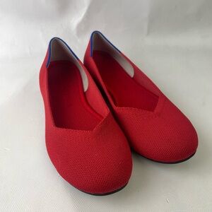Rothy’s red flat shoes Sz W 7.5